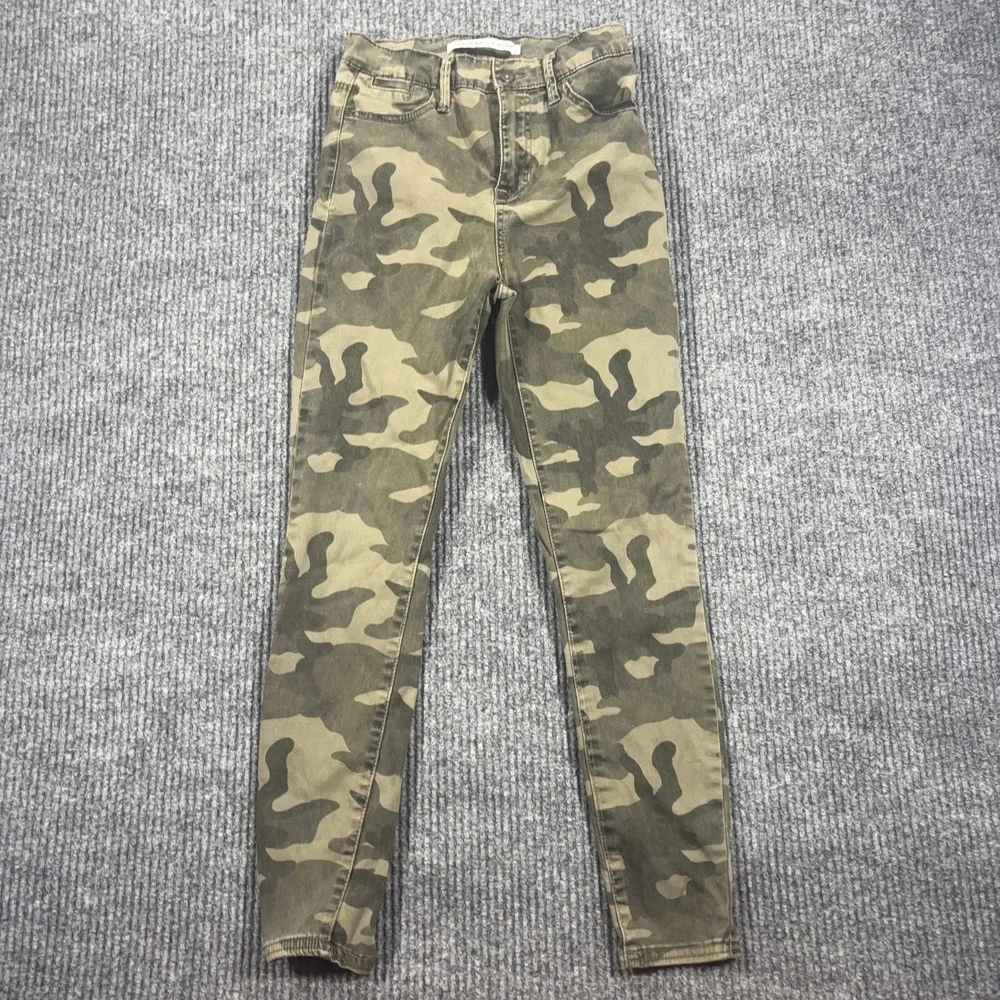 Celebrity Pink Skinny Jeans Womens 3/26 Green Camo High Rise Ankle CJ21386P1850